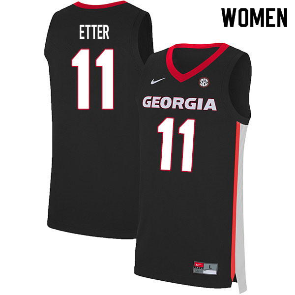 2020 Women #11 Jaxon Etter Georgia Bulldogs College Basketball Jerseys Sale-Black